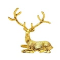 thumbnail image 3 of YiJuHui 4pcs Gold Plated Deer Statue Ornament for Home Decor, Elegant Animal Figurine, Wine Cabinet & Living Room Decoration, Symbol of Good Fortune, 3 of 9