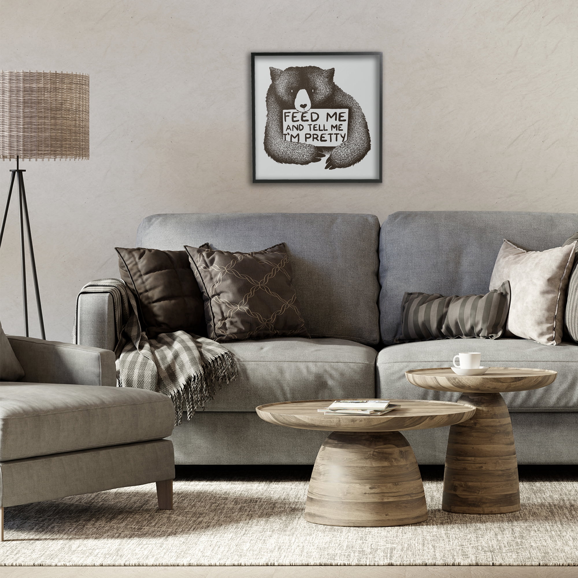 Stupell Industries Feed & Tell Me I'm Pretty Black Framed Giclee Art, design by Tobe Fonseca