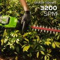 thumbnail image 4 of Greenworks 80V 26" Brushless Hedge Trimmer with (1) 2Ah Battery & 4Ah Charger 2203902, 4 of 8