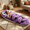 thumbnail image 3 of Hugging Caterpillar Sleeping Bag, Cocoon Sleep Pod for Adults Kids, Fluffy Animal Shaped Sleeping Bag, Caterpillar Sleep Pod with Pull Cord for Home Travel, 3 of 7