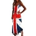 thumbnail image 5 of TaTaai Women's Summer Maxi Dress with UK Flag Design, Round Neck, Short Sleeves, and Relaxed Flowy Silhouette Gift, 5 of 8