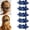 Dark Blue, variant on 5 Pcs Floral Flat Claw Clips for Women, Cute Matte Non-Slip Hair Clips, Stylish Flower Hair Claw Clips for Thick Thin Hair Accessories for Girls