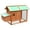 Brown, variant on vidaXL Rabbit Hutch Bunny Cage with Pull Out Tray Rabbit Enclosure Solid Wood