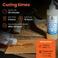 thumbnail image 3 of Brampton Extra Strength Epoxy, 20-Minute Work Life, Waterproof 2-Part Epoxy Glue Kit for Tile, Metal, Ceramic, Glass, Wood, Stone, Strong Bonding, Sandable, Paintable Resin, Easy 1:1 Mix, 8 oz, 3 of 6