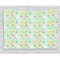 thumbnail image 1 of Llama Tapestry, Cute Camels Animals Doodle with Cactus and Tribal Geometric Kids Children Cartoon, Wall Hanging for Bedroom Living Room Dorm Decor, 60W X 40L Inches, Multicolor, by Ambesonne, 1 of 2