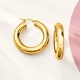 thumbnail image 3 of Ross-Simons Italian 14kt Yellow Gold-Plated Hoop Earrings, Women's, Adult, 3 of 6