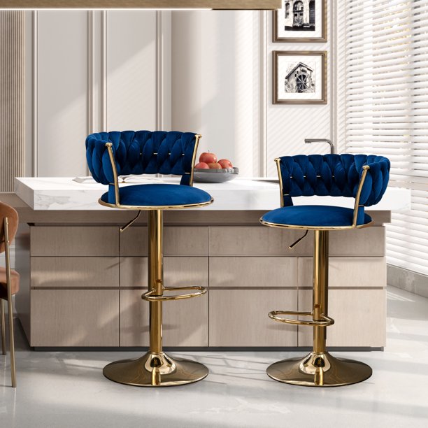 KINFFICT Bar Stools Set of 2, Counter Height Bar Stools, Barstools Bar