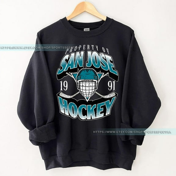 Vintage San Jose Sweatshirt, Sharks Sweater, Vintage Hockey Fan Shirt, Retro San Jose Ice Hockey