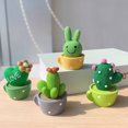thumbnail image 4 of Mini Cactus Figurine, Versatile Placement Mini Cactus Ornament 4 Pcs Set  for Desktop, 4 of 7