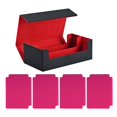 thumbnail image 4 of CAJA DE CARAL CAJA COMEDIBLE Magnética Duración con 4 divisores de cartas Negro Rojo con Rosa, 4 of 8