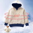 thumbnail image 4 of Dezsed Unisex-kids Fleece Hoodie Sweatshirt Toddler Boys Girls Fashion Long Sleeved Thickening Warm Pocket Casual Sports Tracksuits Hooded Top for 3-4 Years Navy, 4 of 9