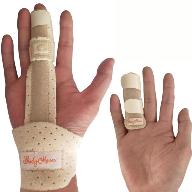 GFDYREE Finger Splint Plus Finger Extension Splint for Trigger Finger Mallet Finger Broken Finger Rheumatoid Arthritis Post Operative finger brace stabilizer tenosynovitis (Desert Sand Beige