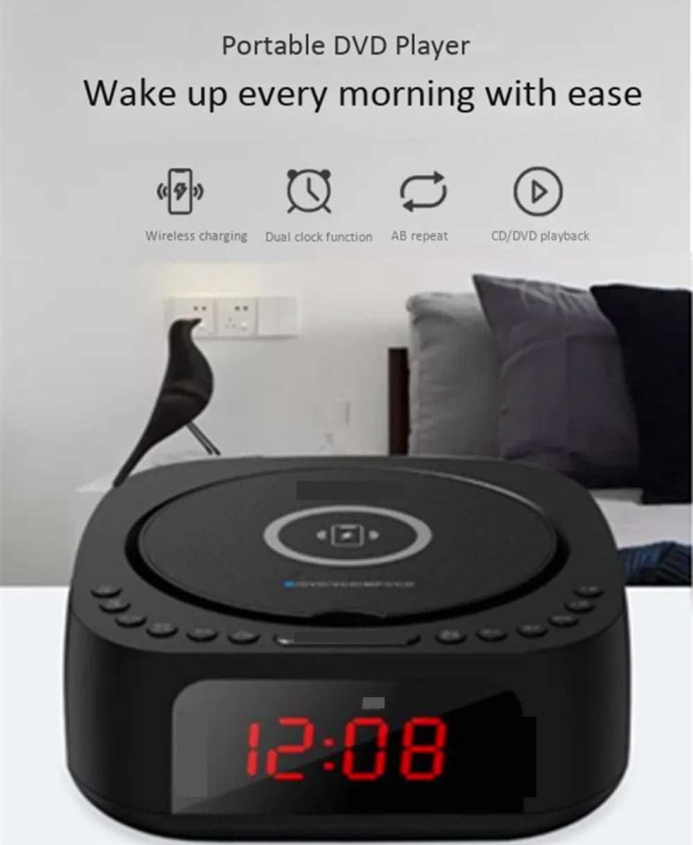 DVD Player CD VCD Machine USB MP3 Player Bluetooth Speaker FM Radio Mobile Phone Wireless Charger ,Easy to Operate