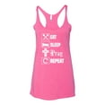thumbnail image 2 of Eat Sleep Pray Repeat for Christians Faith | Womens Inspirational/Christian Premium Tri-Blend Racerback Tank Top, Vintage Pink, Large, 2 of 3