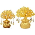 thumbnail image 4 of Lucky Tree Yellow Tree Crystal Fortune Tree Home Decoration Crystal Fortune Tree Feng Shui Artificial, 4 of 7