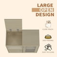 thumbnail image 6 of Pefilos 33" H Wood Guinea Pig Hutch Large Hamster Cage, Animal Cage for Rat, 4-Tier Indoor Small Animal Pet House with Storage Cabinet, Dark Beige, 6 of 7