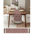thumbnail image 6 of Farm Red Table Runner Brown Western Texas Star Red Plaid Country Tablerunners 13 x 120 Inch, Table Decorations Tabletop Scarf for Summer Gathering Holiday Farmhouse Kitchen Dining Decor, 6 of 6