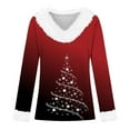 thumbnail image 5 of NMMUED Christmas Shirts Christmas Gifts for Women Thanksgiving Shirts for Women Christmas Party Outfits for Women Womens Shirts Dressy Casual Funny Christmas Shirts Fall Shirts for Women Black L, 5 of 5