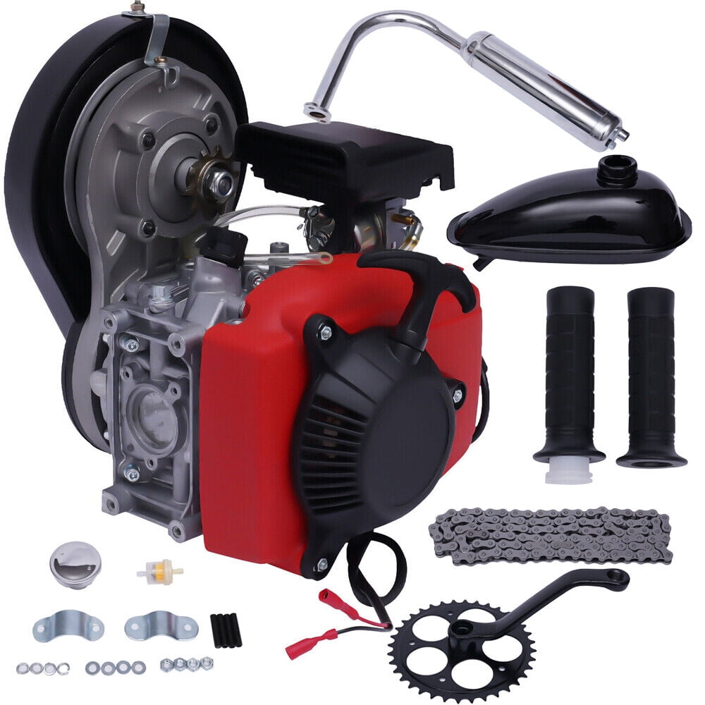 YIYIBYUS Bike Engine Motor Kit 4Stroke 49CC Bicycle Motorized Gas