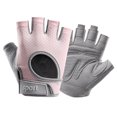 thumbnail image 1 of Guantes de medio jinwen para mujeres entrenamiento de fuerza levantamiento de pesas Talla L Rosa, 1 of 8