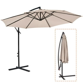 Kinbor 10 Ft Outdoor Patio Cantilever Umbrella Freestanding Garden