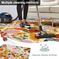 thumbnail image 5 of Watercolor Floral Outdoor Rug for Patio/Deck/Porch, Non-Slip Large Area Rug 4 x 6 Ft, Spring Poppy Daisy Flowers Botanical Beige Indoor Outdoor Rugs Washable Area Rugs, Camping Rug Carpet Runner, 5 of 8