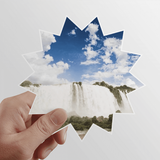Waterfall Forestry Science Nature Scenery Sun Vinyl Sticker Luggage Graffiti Flower Decal