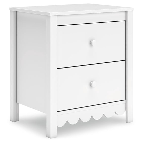 Signature Design by Ashley Hallityn 2 Drawer Nightstand, White