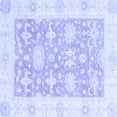 thumbnail image 1 of Ahgly Company Machine Washable Indoor Square Abstract Blue Modern Area Rugs, 5' Square, 1 of 4