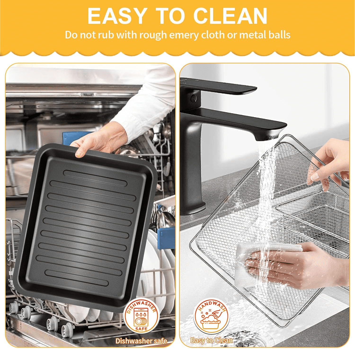 GCQ Air Fryer Toaster Oven Accessories for COSORI 32Qt 13 in 1 CS130-CFH CS130-AO 12 in 1 CO130-AO Air Fryer Toaster Oven, Air Fryer Replacement Parts Basket Rack Grill Pan Plate Tray