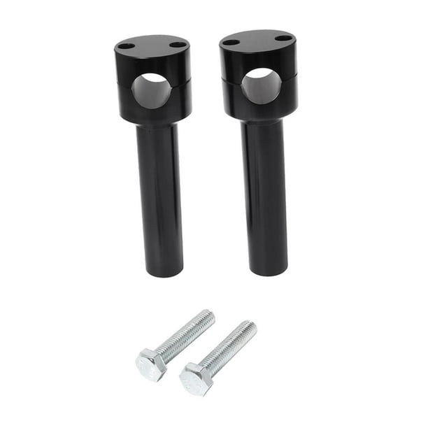 2 elevadores de manillar de 22 mm, accesorios de aleación de aluminio, montaje directo. Negro