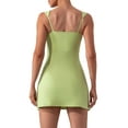 thumbnail image 4 of Deago Tennis Dress for Women Athletic Dress with Built-in Bra Womens Workout Golf Exercise Dresses (Green, XL), 4 of 9