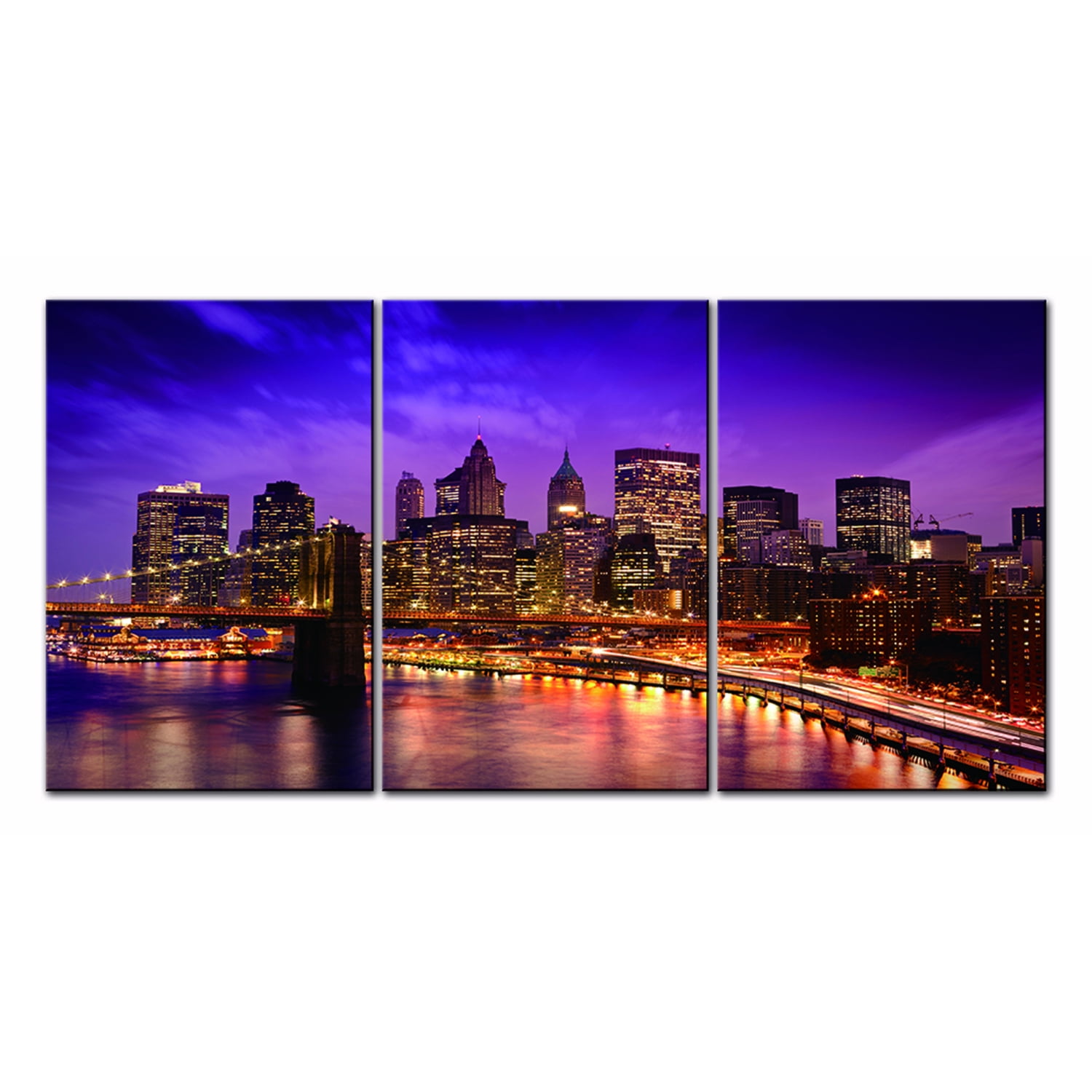 Clearance Wall ART! Oppidan Home "New York Skyline" 3 Piece Acrylic