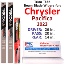 2023 Chrysler Pacifica Beam Blade Wipers (Set of 3) w/Rear Wiper