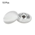thumbnail image 3 of Uxcell 10pcs 20L Fabric Cloth Covered Button 12.5mm Round Metal Sewing Buttons for Suits Dress Blouses, White, 3 of 6