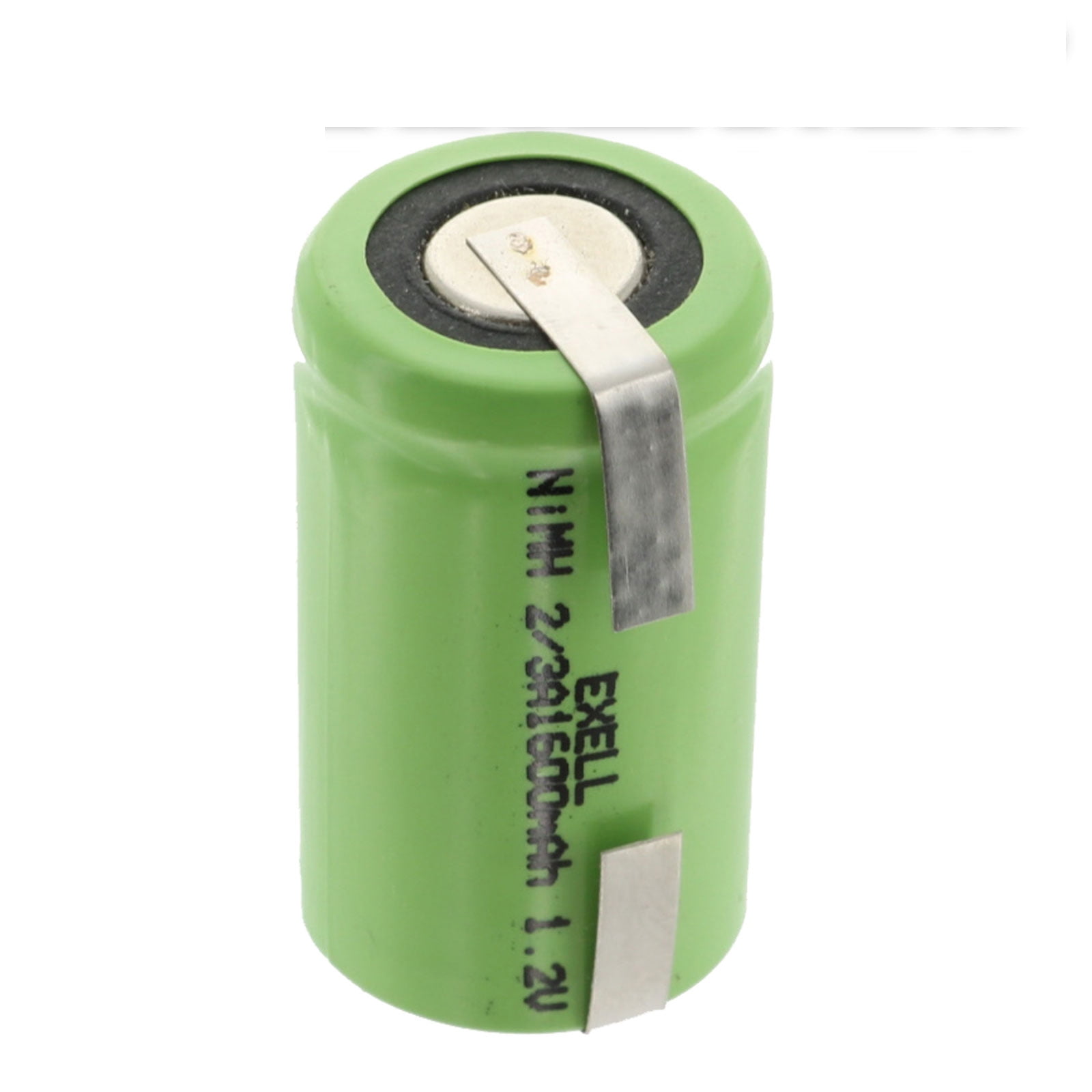 Exell 2/3A Size 1.2V 1600mAh NiMH Rechargeable Battery w/ Tabs USA SHIP