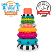 Sassy Stacks of Circles Stacking Ring STEM Learning Toy, 9 Piece Set, Ages 6 months and up