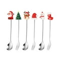thumbnail image 3 of Cadorn 4PCS Christmas Stainless Steel Spoon and Fork Gift Set, Cartoon Design Dessert Utensils with Polished Silver Finish, Xmas Holiday Party Supplies, Home Kitchen Accessories, Dining Decorations, 3 of 6