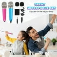 thumbnail image 5 of 2Pcs Mini Microphone, Tiny Microphone with Sponge Cover, Holder and Drawstring Bag Portable(Black/Blue), 5 of 7