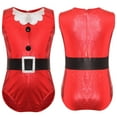 thumbnail image 3 of renvena Kids Girls Christmas Gymnastics Leotards Suit Fun Holiday Styles Jumpsuit Xmas Party Carnival Red 8, 3 of 7