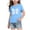 Blue, variant on Kids Cotton Crew Neck Tee Bow Little Bee Graphic Print Breathable Sweet Casual Versatile Short Sleeve Shirts for Boys Girls 3-14T