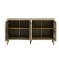 thumbnail image 3 of Euroco 59.8" Sideboard Buffet Cabinet,Wood Farmhouse Kitchen Cabinet TV Stand with Storage for Living Room,Hallway,Dining Room,Natutal, 3 of 8