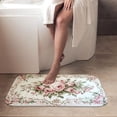 thumbnail image 4 of 1pc Floral Pattern Tablecloth Absorbent Non-Slip Bathroom Thickened Flannel Rug Decor,Soft,Quick Drying,Suitable For Indoor/outdoor Use,Bathrooms,Bedrooms,Kitchens,Terrace,Laundry Rooms,16"x24", 4 of 9