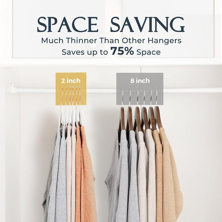 HOUSE DAY 60 Pack White Velvet Hangers Non Slip Heavy Duty Coat Suit Hangers with Gold Hook Walmart