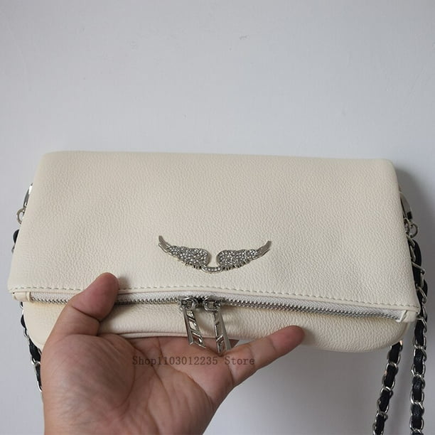 ZADIG Bolso cruzado de nailon negro para Mujer bandolera de hombro con remaches dos alas xuanjing unisex Walmart en linea