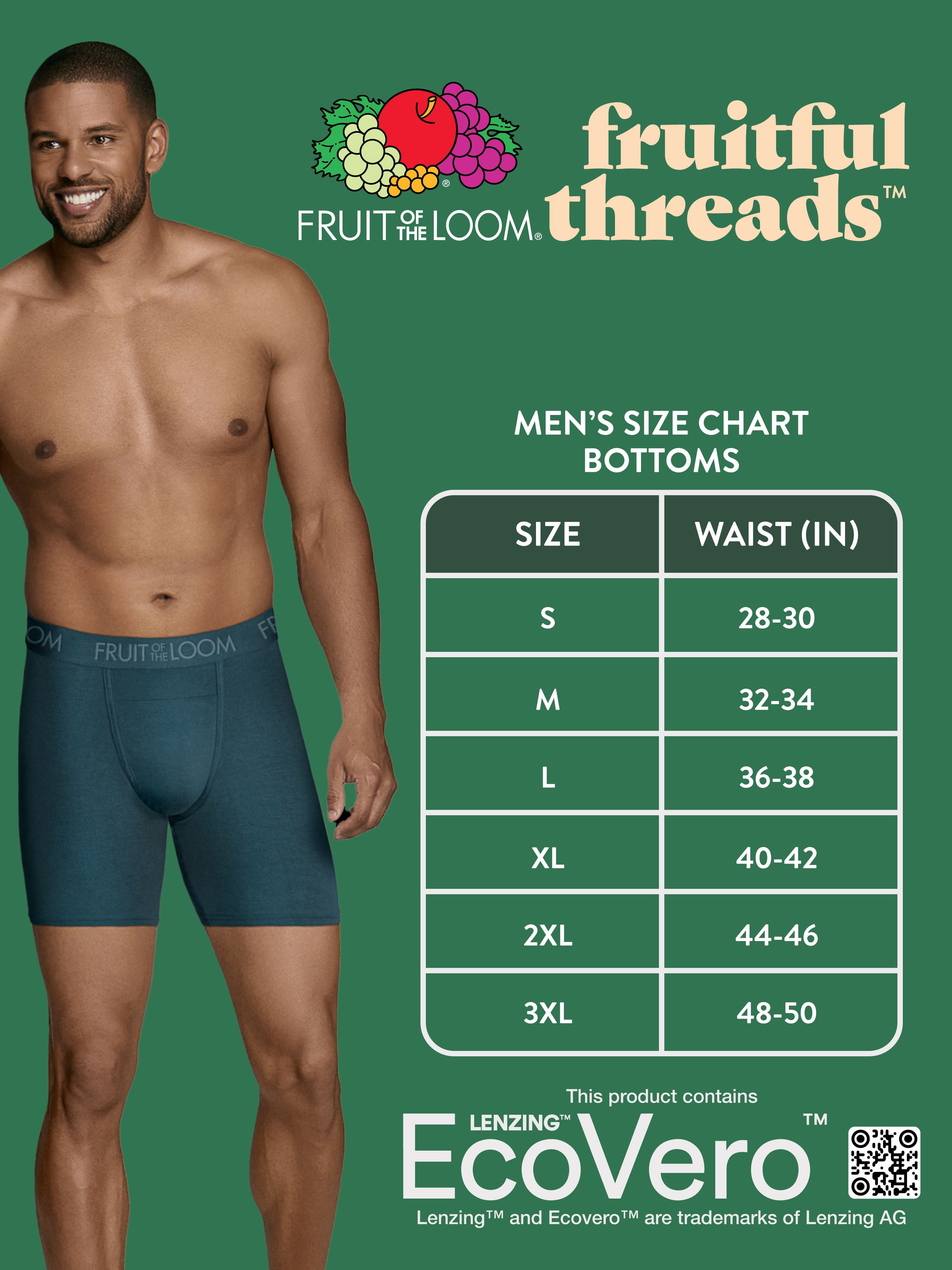 Fruit of the Loom Men's Fruitful Threads Boxer Briefs, 3-Pack