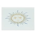 thumbnail image 1 of Sun Cutting Board, Hand Drawn Ornamental Star with Face Tribal Aztec Inspired Illustration, Decorative Tempered Glass Cutting and Serving Board, Large Size, Apricot Blue White, by Ambesonne, 1 of 1