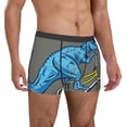 thumbnail image 4 of Salouo Fun Riding Dinosaur Print Men's Boxer Briefs,Breathable Underwear Elastic Waistband Briefs for Men -Small, 4 of 8