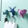 thumbnail image 5 of Hogar Pared Decoración Cabeza de Animal Ciervo Azul Resina Gancho Joyería Llave Percha Batas Estante Sala Adepaton CPB-DE-WX542-4, 5 of 5