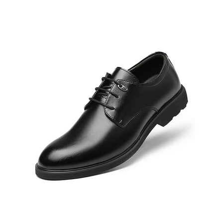 

UKAP Men Casual Derby Dress Shoes Work Comfort Business Anti Slip Flats Black 7